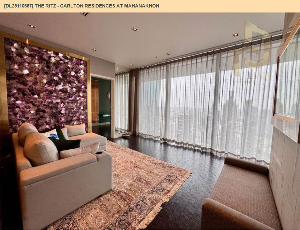 รูป DL25110657 ให้เช่าคอนโด เดอะ ริซท์ - คาร์ลตัน เรสซิเดนเซส แอท มหานคร (The Ritz - Carlton Residences at MahaNakhon) ใกล้ - พร้อมเข้าอยู่ โทรด่วน 0638692663 LineID @897iyzll - รูปที่ 8/22