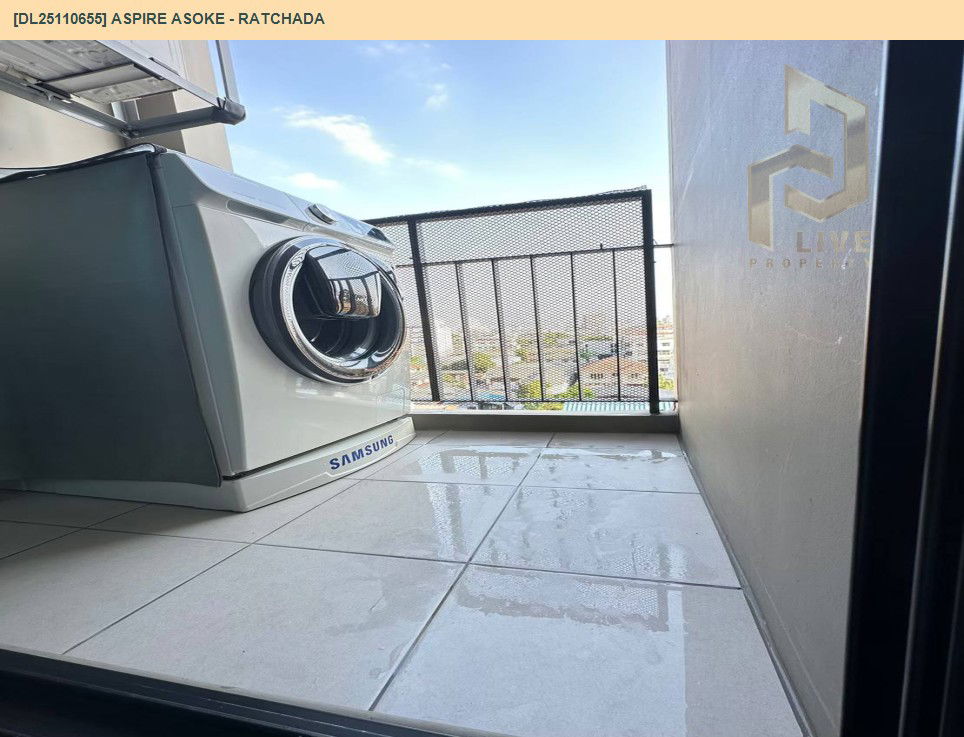รูป DL25110655 ให้เช่าคอนโด แอสปาย อโศก - รัชดา (Aspire Asoke - Ratchada) ใกล้ MRT พระราม 9 พร้อมเข้าอยู่ โทรด่วน 0800343450 LineID @655ebbvc - รูปที่ 10/11