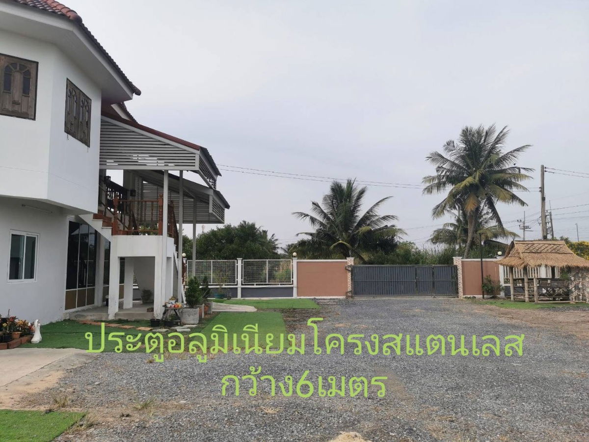 picture Land and building for sale (2-story house), 250 sq wah, great atmosphere, Lam Luk Ka, Pathum Thani - 12/17