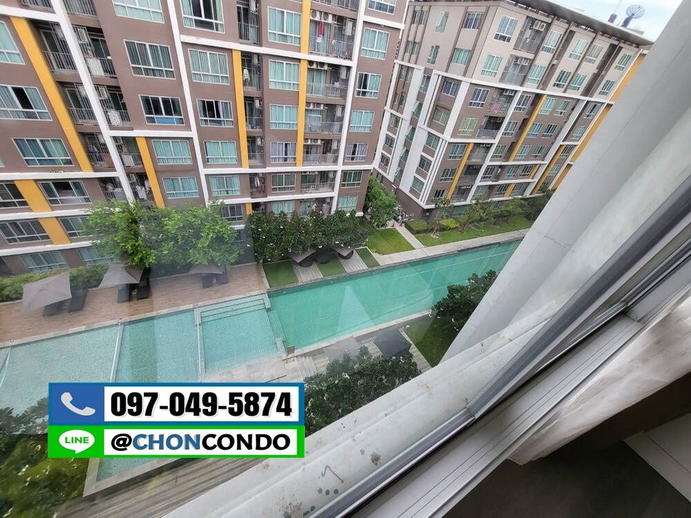 รูป DCondo ดีคอนโด ชั้น7 ตึกD  ------------วิวสระ------------Tel 097-049-5874 (Line: @choncondo มี@ด้วย) - รูปที่ 13/15