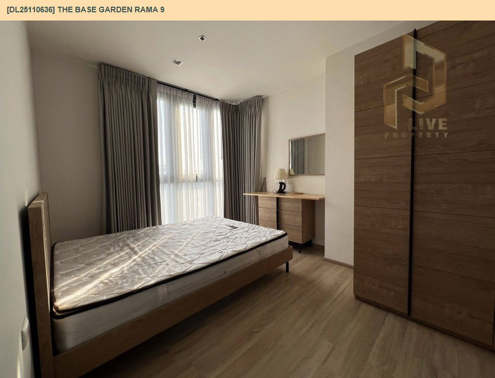 รูป DL25110636 ให้เช่าคอนโด เดอะ เบส การ์เดน พระราม 9 (The Base Garden Rama 9 ) ใกล้ สายสีส้ม พร้อมเข้าอยู่ โทรด่วน 0638692663 LineID @897iyzll - รูปที่ 6/8