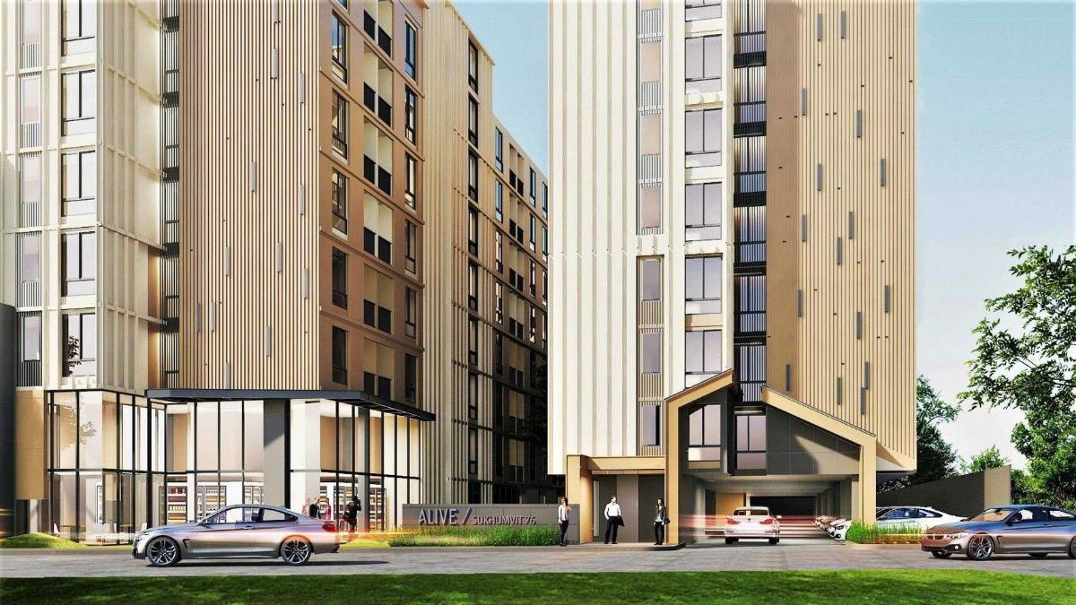 picture ðĨUrgent rentðĨALIVE SUKHUMVIT 76 Building A 3rd floor New room, fully furnished ð Size 35.34 sqm, 2 bedrooms, 1 bathroom Line @bzprOperty - 30/42