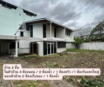 HR3039ให้เช่าที่ดินพร้อมบ้านเดี่ยว หลังมุม เนื้อที่ 144 ตร.วา ซอยรามคำแหง 24 เหมาะทำ คาเฟ่ ออฟฟิศ คลินิก