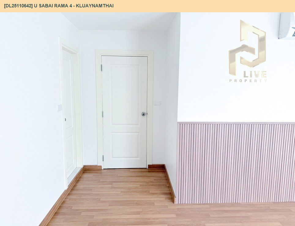รูป DL25110642 ขายคอนโด ยู สบาย พระราม 4 - กล้วยน้ำไท (U Sabai Rama 4 - Kluaynamthai) ใกล้ BTS เอกมัย พร้อมเข้าอยู่ โทรด่วน 0614453194 LineID @162cjixi - รูปที่ 7/9