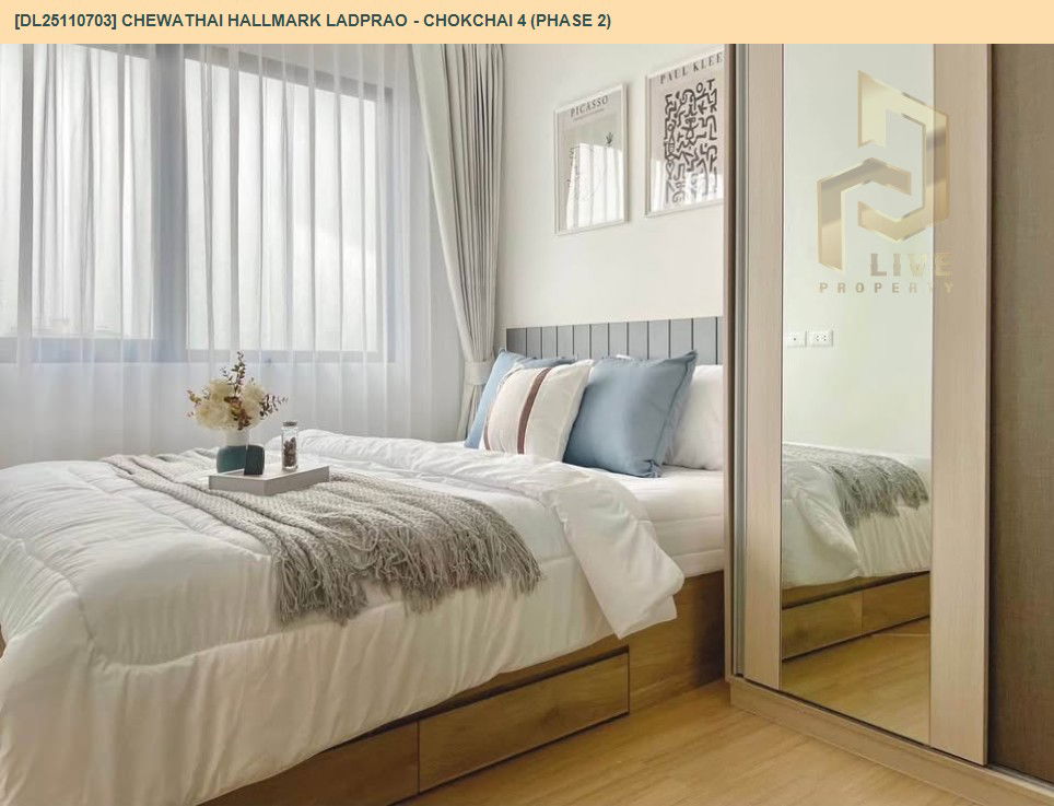 picture DL25110703 Condo for rent, Chewathai Hallmark Ladprao - Chokchai 4 (Phase 2) near -, ready to move in, call urgently 0638692663 LineID @534wlwof - 3/10