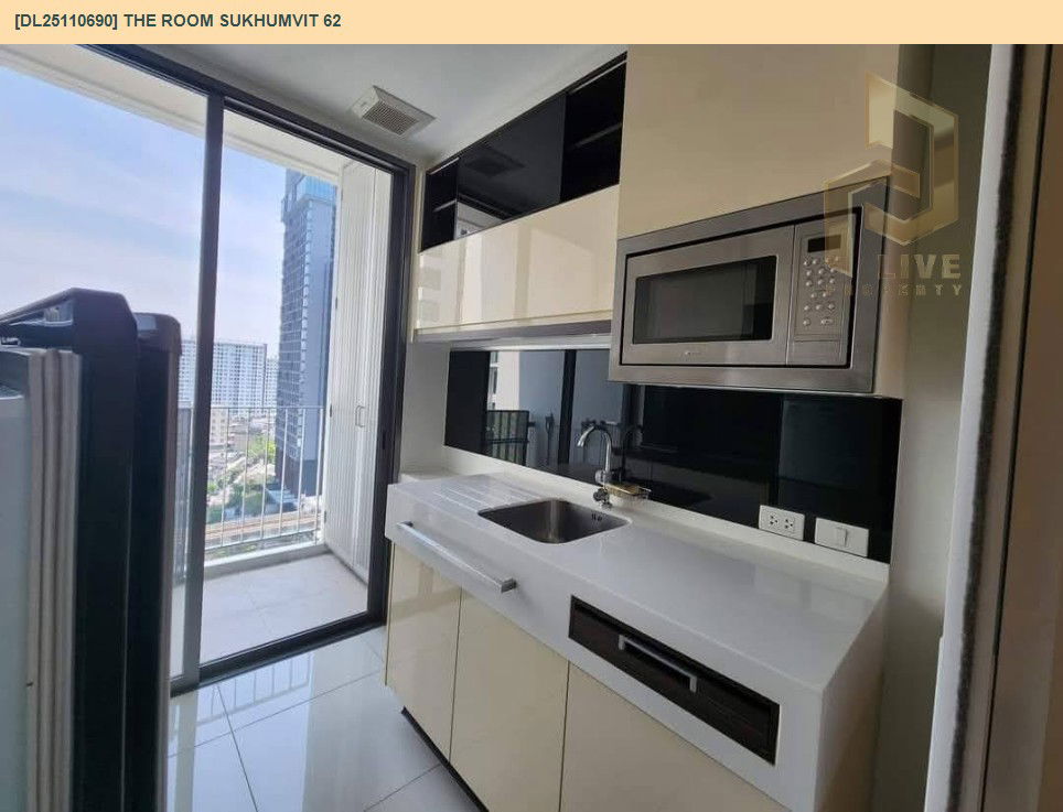 รูป DL25110690 ให้เช่าคอนโด เดอะ รูม สุขุมวิท 62 (The Room Sukhumvit 62) ใกล้ BTS ปุณณวิธี พร้อมเข้าอยู่ โทรด่วน 0800343450 LineID @655ebbvc - รูปที่ 7/14