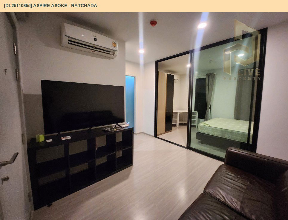 รูป DL25110655 ให้เช่าคอนโด แอสปาย อโศก - รัชดา (Aspire Asoke - Ratchada) ใกล้ MRT พระราม 9 พร้อมเข้าอยู่ โทรด่วน 0800343450 LineID @655ebbvc - รูปที่ 6/11