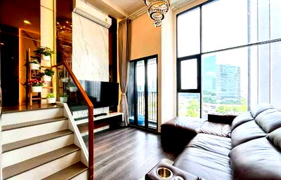 คอนโดให้เช่า : ให้ เช่า คอนโด Duplex 2 ชั้น ห้องมุม Knightsbridge space รัชโยธิน ติดรถไฟฟ้า BTS พหลโยธิน 24 ขนาด 49 ตรม ชั้น 14