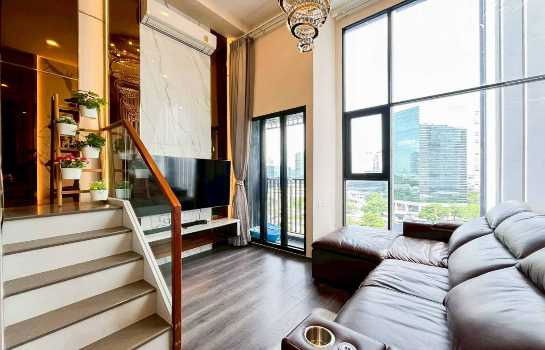 picture Condo for rent, Duplex 2 floors, corner room, Knightsbridge Space Ratchayothin, next to BTS Phahon Yothin 24, size 49 sq m, 14th floor - 1/11