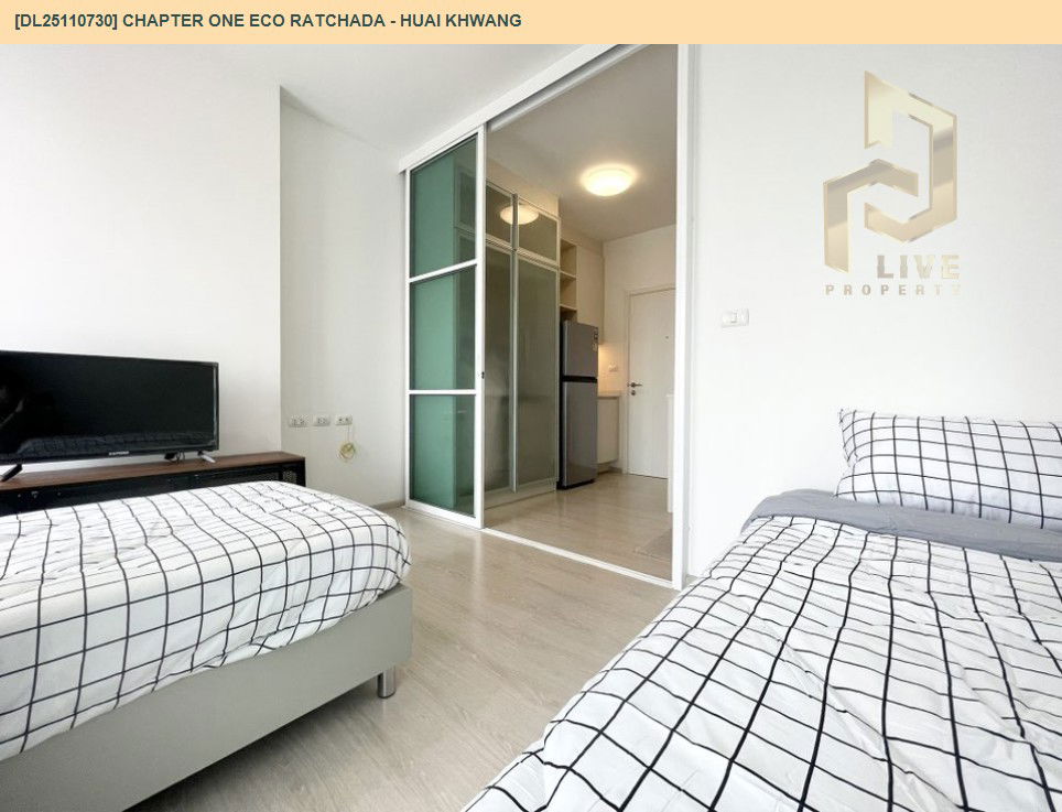 picture DL25110730 Condo for rent, Chapter One Eco Ratchada - Huai Khwang  near MRT ห้วยขวาง, ready to move in, call urgently 0638692663 LineID @534wlwof - 14/14
