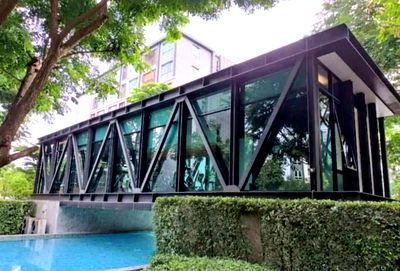 Condos for rent 700 Year Sports Arena Chiang Mai : For Rent – D Condo Ping (Building A, 1st Floor, Private Room, Pool View)