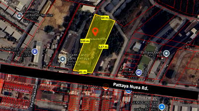 ที่ดิน พิพิธภัณฑ์ยางพารา  : 📣(เจ้าของขายเอง)ขายที่ดิน 3 ไร่ ติดถนนพัทยาเหนือ ใกล้เทอร์มินอล21📣