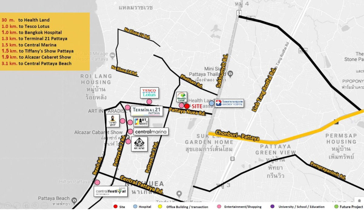 รูป 📣(เจ้าของขายเอง)ขายที่ดิน 3 ไร่ ติดถนนพัทยาเหนือ ใกล้เทอร์มินอล21📣 - รูปที่ 2/4