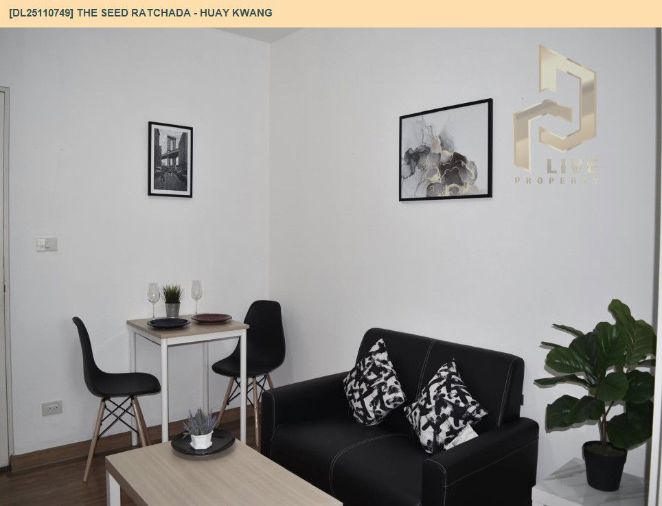 picture DL25110749 Condo for rent, The Seed Ratchada - Huay Kwang near MRT ห้วยขวาง, ready to move in, call urgently 0638692663 LineID @655ebbvc - 3/11