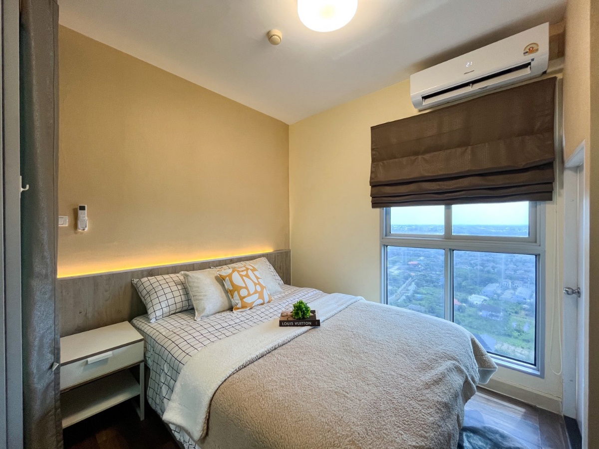 picture Condo for rent at A Space Me Bangna. Beautifully renovated, high floor, beautiful view, next to Mega Bangna. - 1/9
