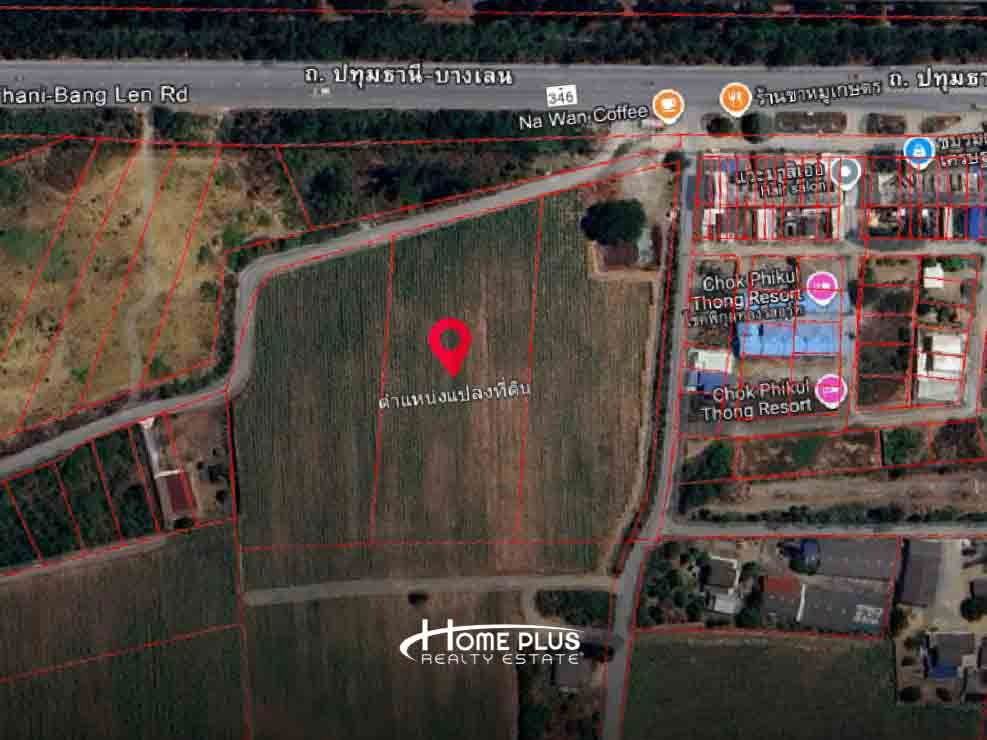 รูป ที่ดินติดโรงพยาบาลกำแพงแสน นครปฐม เนื้อที่ 5 ไร่ 2 งาน 46 ตารางวา - รูปที่ 6/6