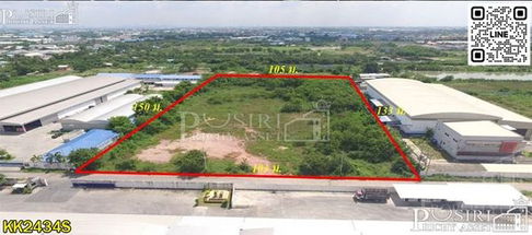 ที่สวย 9 ไร่ หน้ากว้าง ทรงดี ถมแล้วใช้สร้างได้ทันที ใกล้ ถ.เอกชัย ไทวัสดุใหม่ ขอใบ รง.4 ได้ - KK2434S