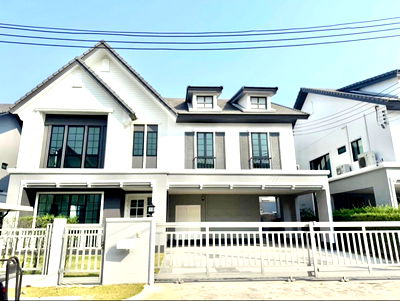 เช่าบ้านเดี่ยว เขตคลองสามวา : ให้เช่าบ้านเดี่ยว บุราสิริ ปัญญาอินทรา (Burasiri Panyaindra) อยู่ถนนเลียบคลองสอง แขวงบางชัน เขตคลองสามวา