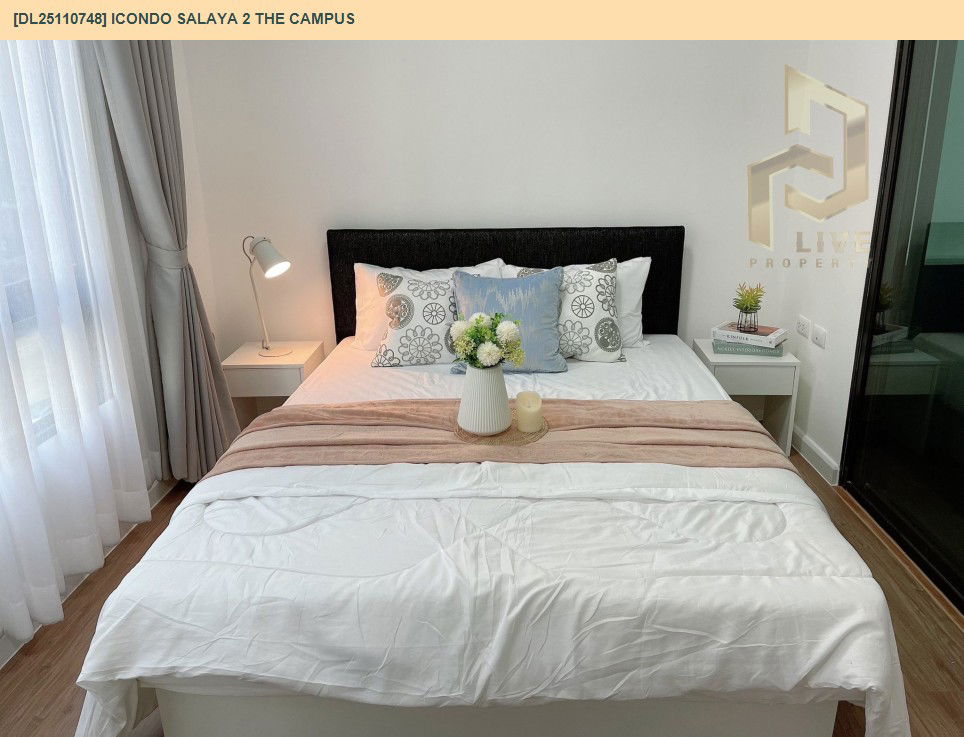 picture DL25110748 Condo for rent, icondo Salaya 2 The campus near , ready to move in, call urgently 0638692663 LineID @162cjixi - 3/8