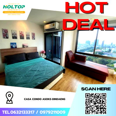 Condos for rent Din Daeng Road : #Z3375💥 271168 🔥Condo for rent: Casa Condo Asoke-Dindaeng