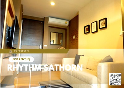 คอนโดให้เช่า : ให้เช่า 📍 Rhythm Sathorn 📍 เฟอร์นิเจอร์ และ เครื่องใช้ไฟฟ้าครบ ใกล้ BTS สุรศักดิ์
