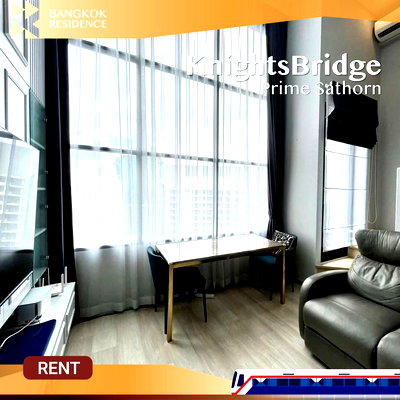 คอนโดให้เช่า :  KnightsBridge Prime Sathorn 💎ห้อง Duplex สวยสุดหรู พร้อมเฟอร์ครบ 💫 ใกล้ BTS ช่องนนทรี 