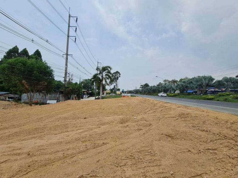 picture Beautiful vacant land plot for sale, good location, next to Sukhumvit, near Rong Pho Market, Bang Lamung, Chonburi - 5/9