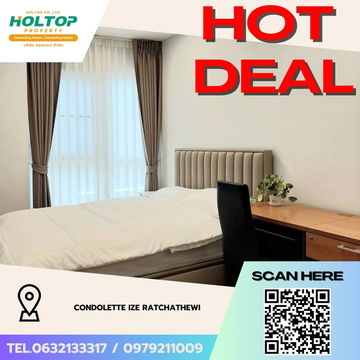 #Z3365💥 271168 🔥Condo for rent: Condolette Ize Ratchathewi