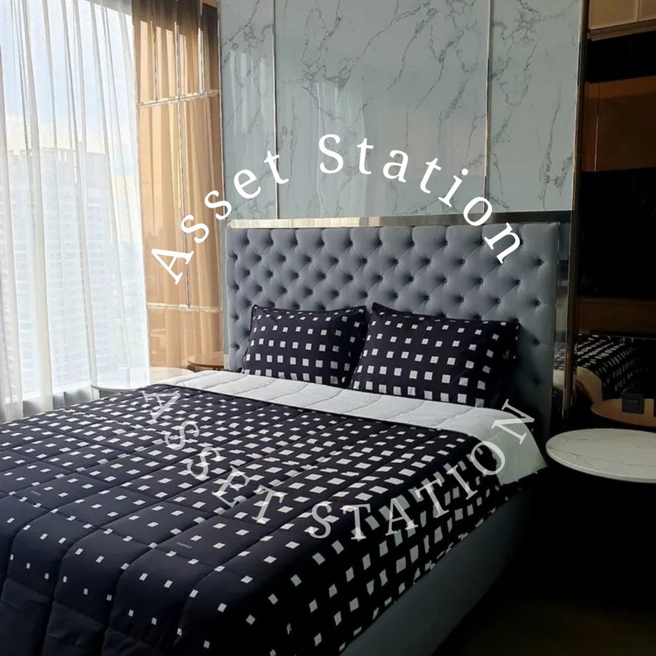 picture Luxury condo for rent: The Esse at Singha Complex, next to MRT Phetchaburi - 1/18