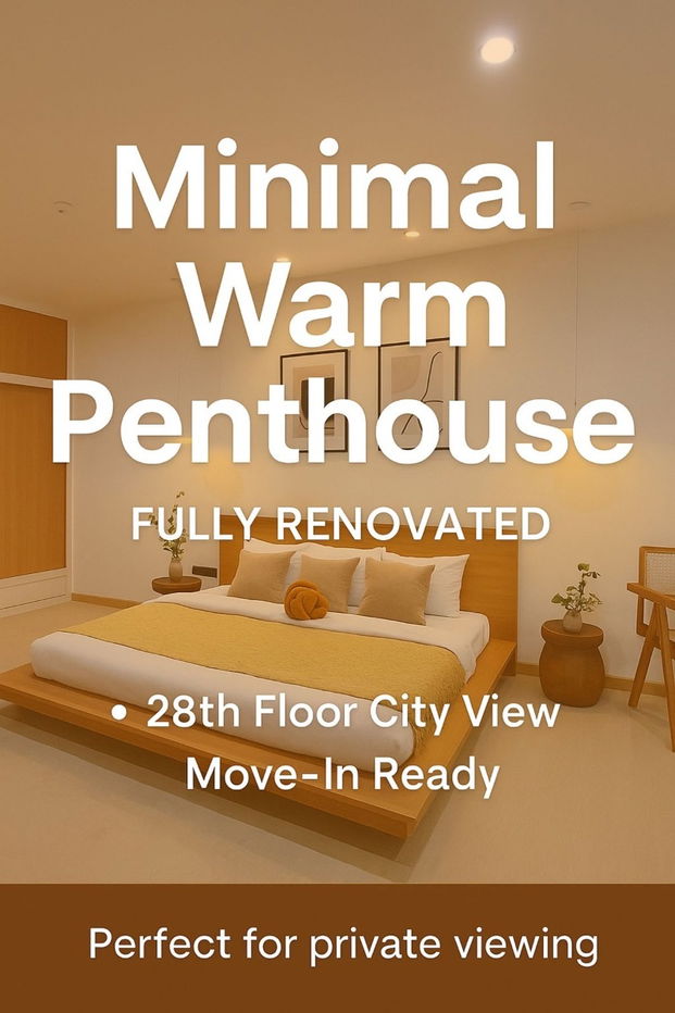 picture For sale: Luxurious penthouse in Charan area, 100 sq m., 28th floor, beautiful view, City Home Ratchada-Pinklao project, parking for 2 cars. - 3/25