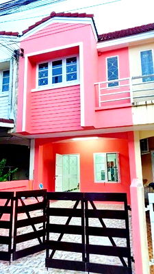 เช่าทาวน์โฮม ถนนสายไหม : เพลินนารี่ มอลล์ 1.7 กม.แหล่งช้อปปิ้ง 20 ตร.วา.160 ตร.ม.ทาวน์เฮ้าส์ 2 ชั้น 2 นอน 2 น้ำ สวย สะอาด ห้าแยกวัชรพล