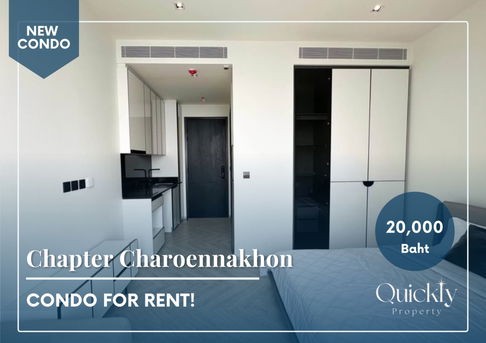 Chapter Charoennakhon | Price 20,000 baht | Beautiful room, good view, fully furnished, ready to move in
