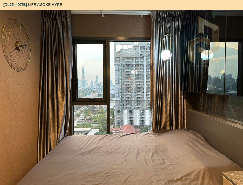 รูป DL25110756 ให้เช่าคอนโด ไลฟ์ อโศก ไฮป์ (Life Asoke Hype) ใกล้ MRT พระราม 9 พร้อมเข้าอยู่ โทรด่วน 0638692663 LineID @897iyzll - รูปที่ 4/12
