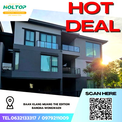 Twin houses for rent Prawet : #Z3404💥 281168 🔥House for rent: Baan Klang Muang The Edition Bangna-Wongwaen