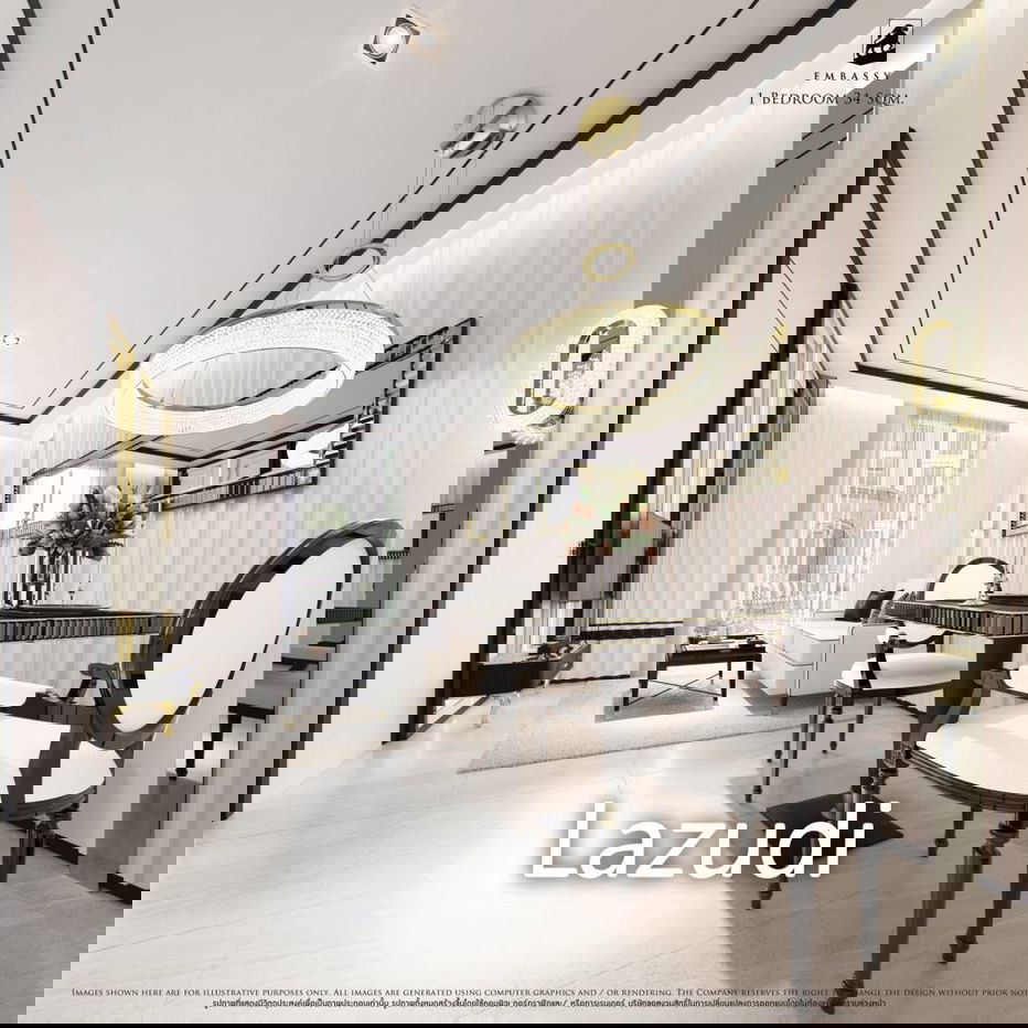 รูป 1 Bed 1 Bath 34 SQ.M Embassy Pattaya - รูปที่ 2/4