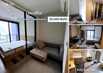 Condos for rent : One9five | Price 20,000 baht | Beautiful room, good view, fully furnished, ready to move in