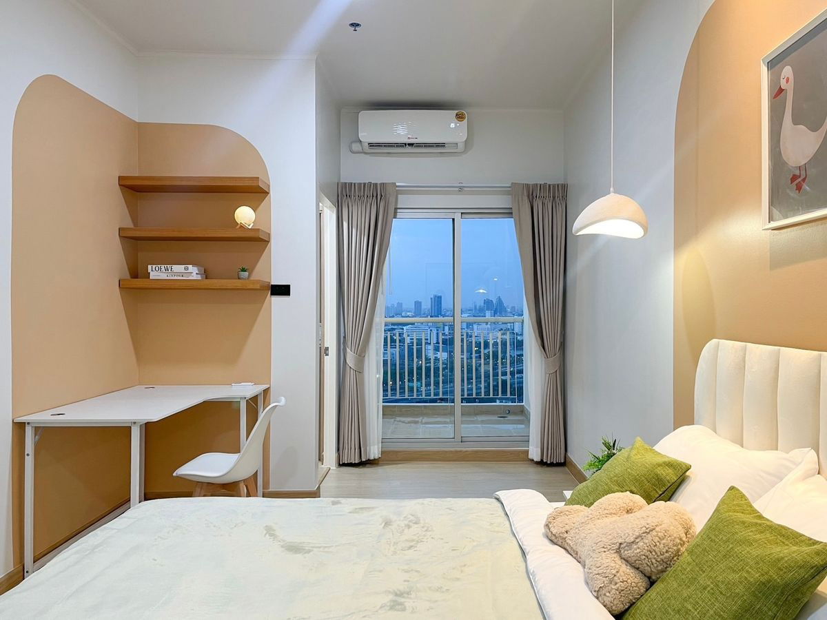 picture For sale: Luxurious penthouse in Charan area, 100 sq m., 28th floor, beautiful view, City Home Ratchada-Pinklao project, parking for 2 cars. - 16/25