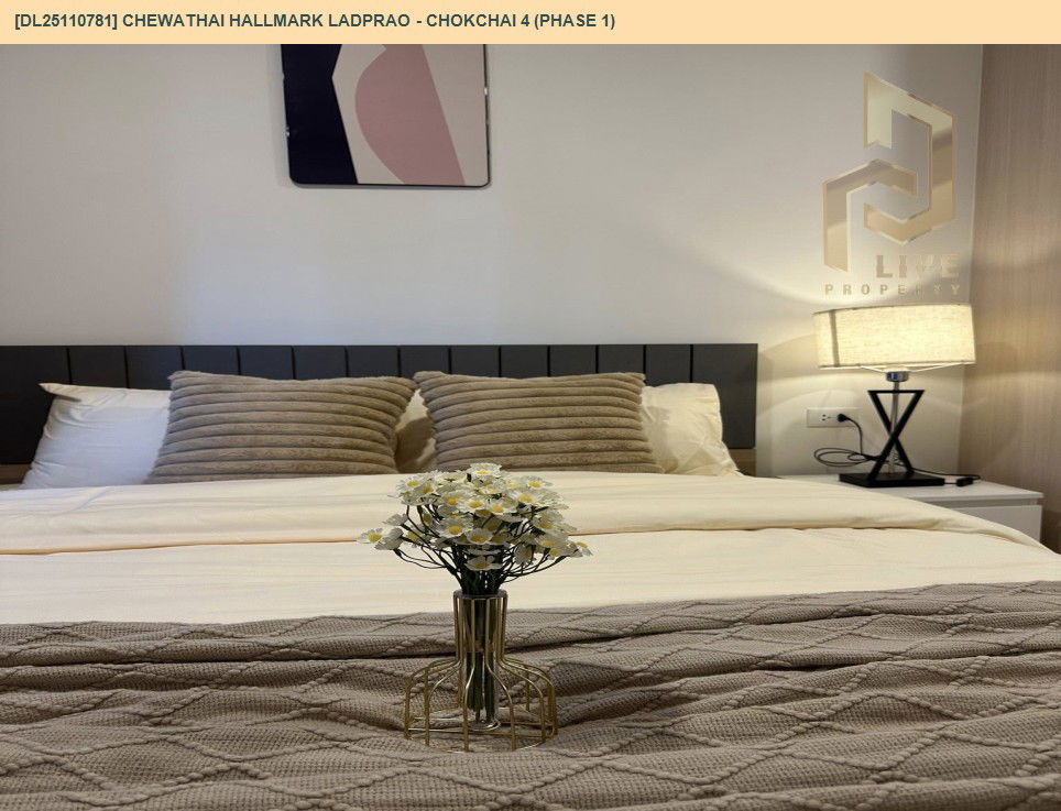 picture DL25110781 Condo for rent, Chewathai Hallmark Ladprao - Chokchai 4 near รถไฟฟ้า 3 สาย, ready to move in, call urgently 0638692663 LineID @162cjixi - 2/9