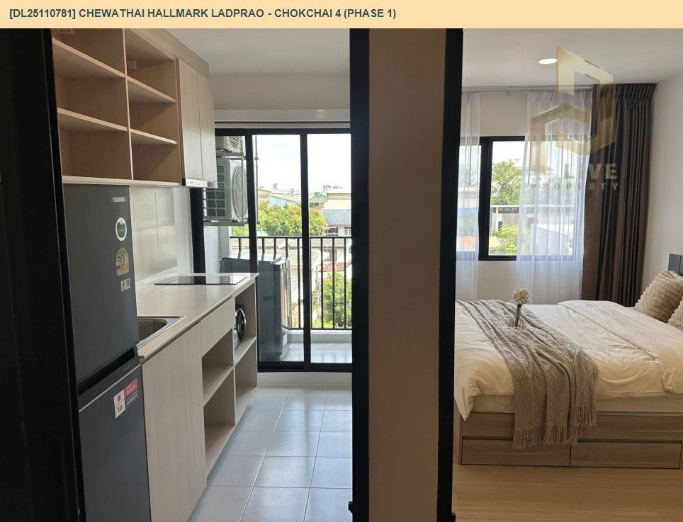 picture DL25110781 Condo for rent, Chewathai Hallmark Ladprao - Chokchai 4 near รถไฟฟ้า 3 สาย, ready to move in, call urgently 0638692663 LineID @162cjixi - 9/9