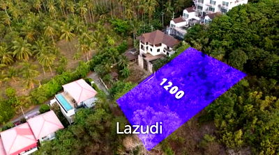 Land for sale Ko Samui Surat Thani : 1200 SQM Land Plot with Sea View in Maenam Soi 2