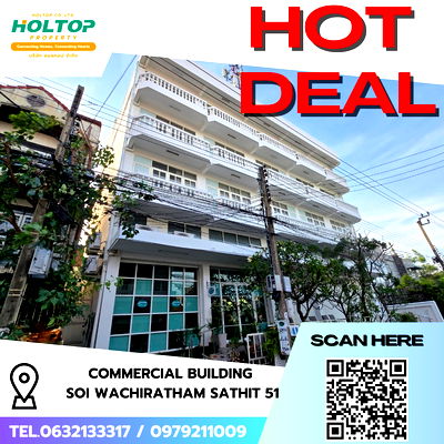 Shophouses for rent BTS Bang Chak : #R7867 🎉291168 Commercial building for rent in Soi Wachiratham Sathit 51