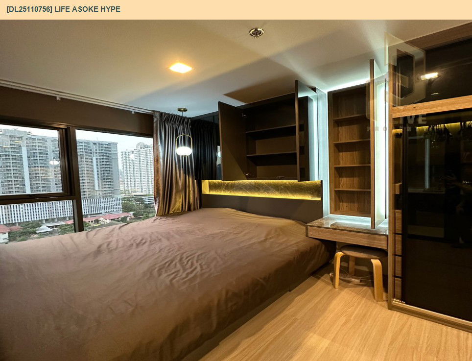 รูป DL25110756 ให้เช่าคอนโด ไลฟ์ อโศก ไฮป์ (Life Asoke Hype) ใกล้ MRT พระราม 9 พร้อมเข้าอยู่ โทรด่วน 0638692663 LineID @897iyzll - รูปที่ 3/12