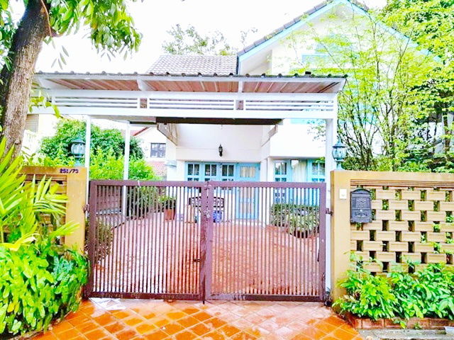 picture MRT Sammakorn 1km. 2-story detached house for rent with beautiful furniture good condition 60 sq.wa. - 1/8