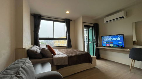 ให้เช่าคอนโดเดอะ มูฟ เกษตร 24.5 ตร.ม.เฟอร์ครบ มีเครื่องซักผ้า ตรงข้าม ม.เกษตร (TR1207)