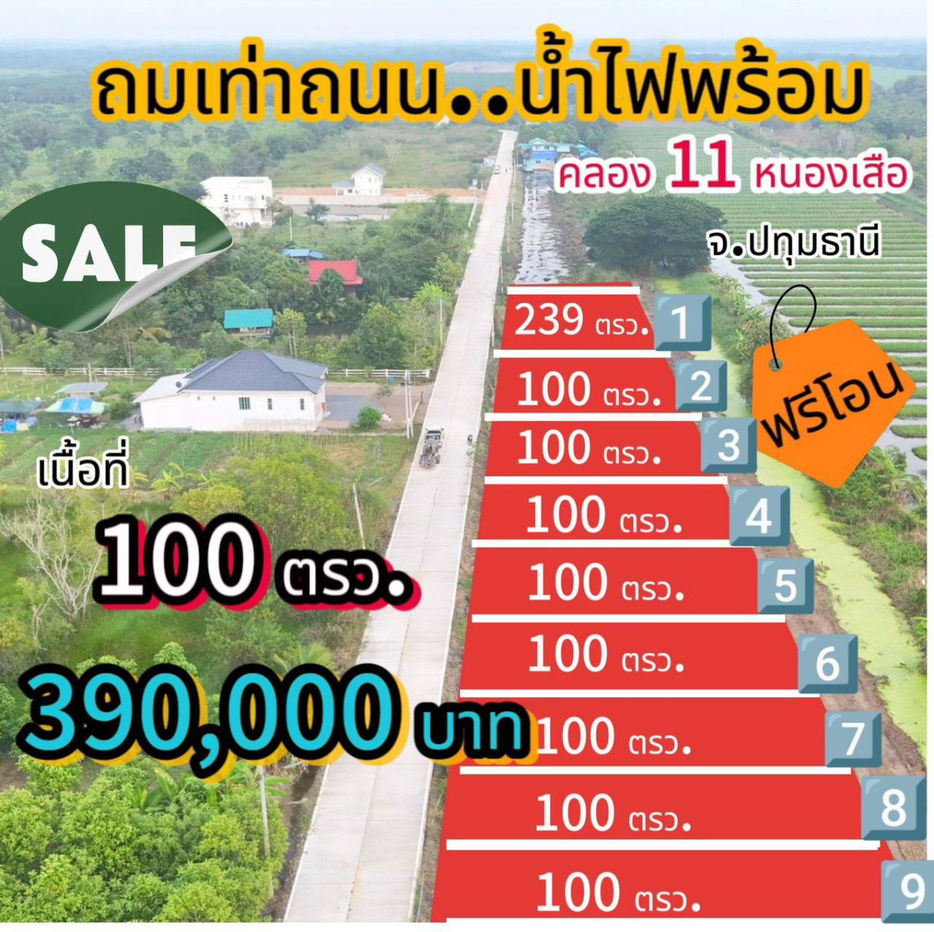 picture Prime location in  Excellent community environment,perfect for building a house.8-meter concrete road on every plot.3phase 100sq.wah390,000baht - 1/22