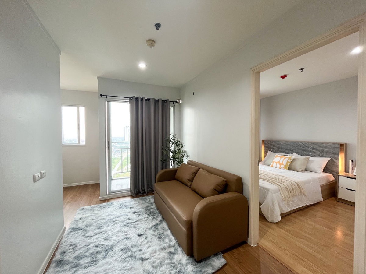 picture Condo for rent at Lumpini Mega City Bangna. Beautiful view. Separate bedroom unit. 26 sq m., Building C. - 1/10