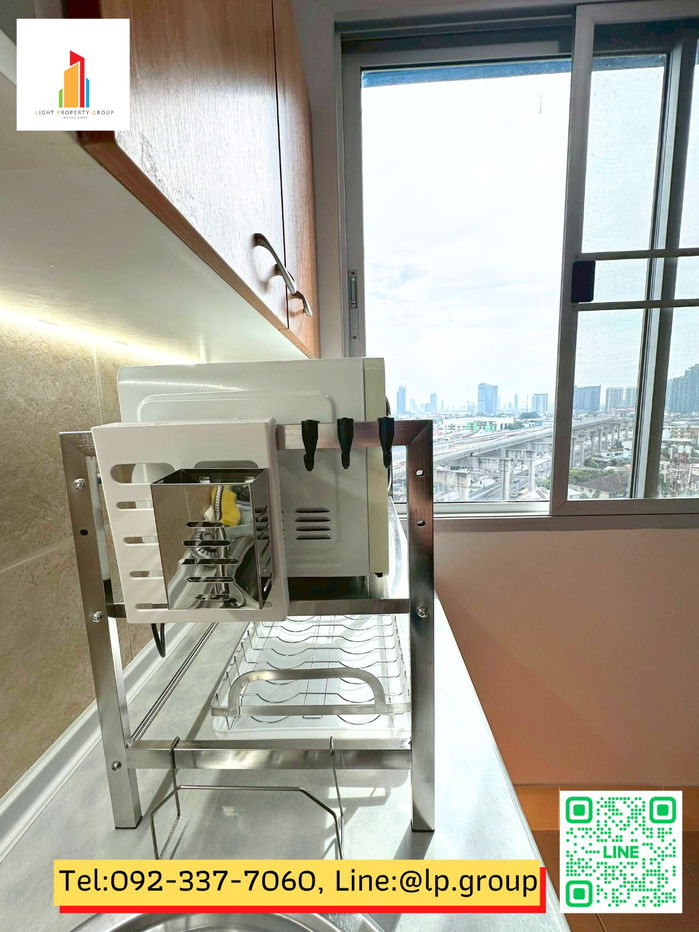 picture Large Renovated Room for Rent — Spacious Area   “City Home Tha Phra Intersection”     Close to MRT Tha Phra, Safe, Convenient Travel, Fully Furnished - 10/16