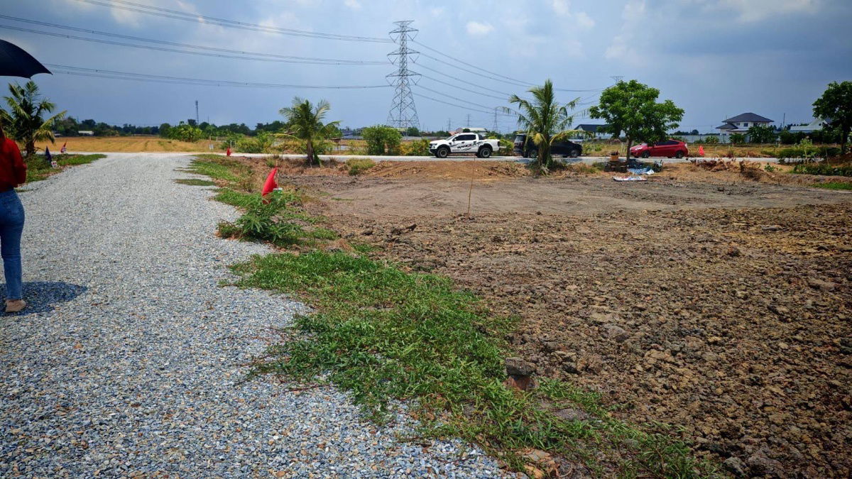 picture Cheapest in Khun Si Sai Noi, Nonthaburi, good investment, profitable, 59,000 baht per square wa, 3-phase water and electricity, near Big C 9 km, - 6/21