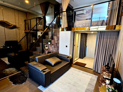 Condos for sale : Park Origin Chula Samyan【𝐒𝐄𝐋𝐋 & 𝐑𝐄𝐍𝐓】🔥2-storey room, beautifully decorated, city view, complete common area.🔥  Contact Line ID: @hacondo