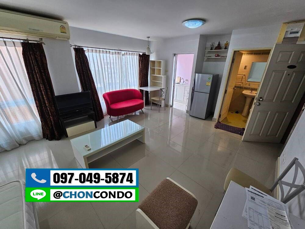 รูป The North Park Bangsaen ตึกC ชั้น6---------ห้องกว้าง---------Tel 097-049-5874 (Line: @choncondo มี@ด้วย) - รูปที่ 4/10